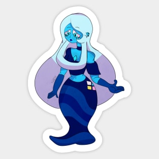 Modern Blue Diamond Sticker